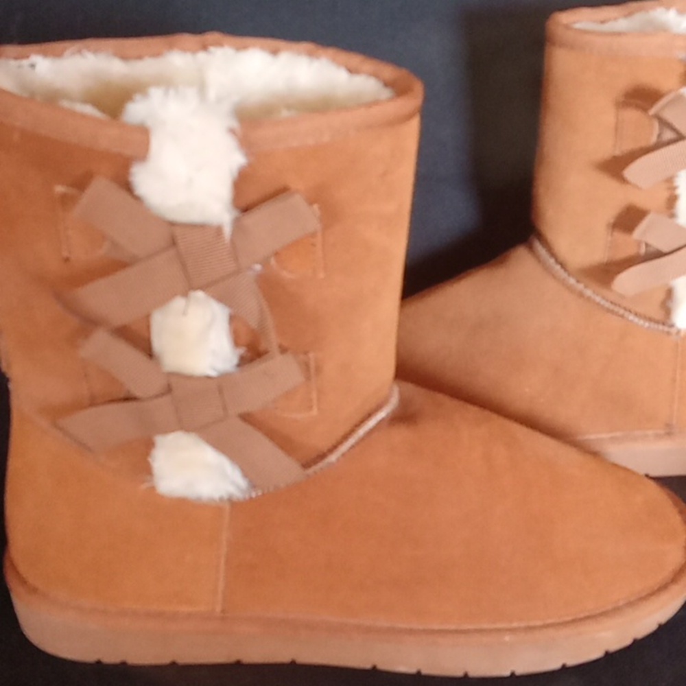NWT Serra winter boots brown with faux fur lining size 10 - Picture 3 of 7